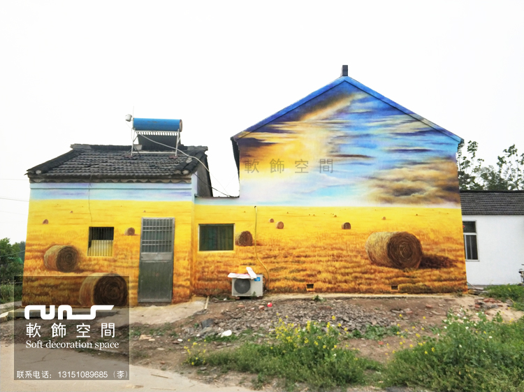 振兴乡村，美丽乡村村头墙体彩绘